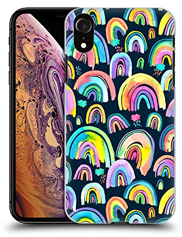 Head Case Designs Offizielle Zugelassen Ninola Neue Regenbogen Navy Multi Muster 4 Harte Rueckseiten Handyhülle Hülle Huelle kompatibel mit Apple iPhone XR