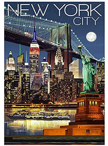 ZHXXFD Diamond Painting Set Full Groß 30X40Cm Diamant Painting Bilder Kinder Erwachsene XXL New York Stadt Diy 5D Diamant Malerei Stitch Steine Mosaik Art kits Wand Dekorationen(S1)