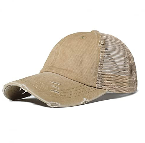 NA Baseball Kappe Baseballmütze Gewaschene Baumwolle Mesh Pferdeschwanz Hut Chaotisch High Bun Frau Papa Hüte Lässige Verstellbare Trucker Baseballmütze Atmungsaktive Laufmütze