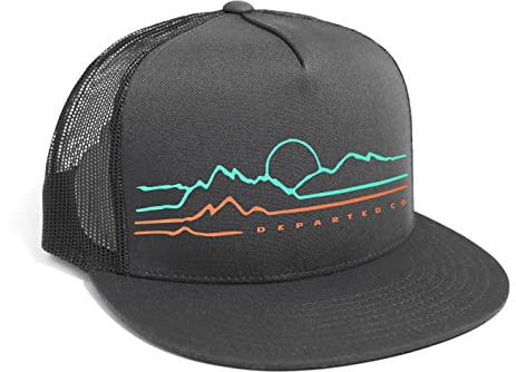 DEPARTED Herren Mesh Trucker Hat mit Print/Motiv - Snapback Cap - No. 197, Dark Grey
