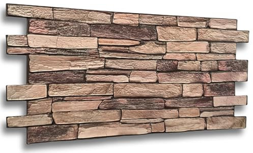 0,4m² 3D PVC Paneele Stein Optik Wandpaneele Wandverkleidung Decke Deckenpaneele PVC-Verkleidung Wandtatto Fliesen Imitat