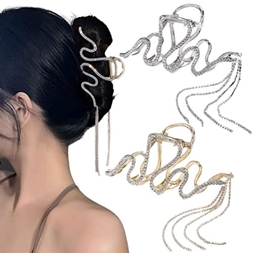 Haarklammern Strass Quaste Haarklammer Groß Dickes Haar Haarspangen Damen Große Metal Klaue Clips Haar Accessoires Für Frauen Mädchen