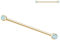 Industrielles Piercing aus Gold Industrielle Ohrringe Industrieller Piercingschmuck 14 g Industrieller Langhantel Chirurgenstahl Industrieschmuck Imitation Jade Knorpel Piercingschmuck 1 1/2 Zoll 38mm