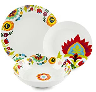 Excelsa Jaipur - Juego de platos de 18 piezas