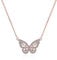 sokrocile Rose Gold Plated Necklace Cubic Zirconia Butterfly Pendant Necklaces for Women Teen Girls - Rose Gold, Rose Gold Plated, Cubic Zirconia