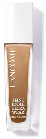 Lancôme Teint Idole Ultra Wear Care & Glow Foundation 455W, feuchtigkeitsspendende Foundation in Braun mit natürlichem Glow-Finish, bis zu 24h Halt, geeignet für alle Hauttypen
