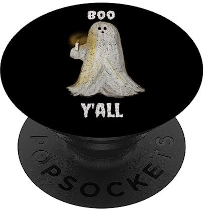 Boo Y'all Halloween Geist mit Kerze PopSockets mit austauschbarem PopGrip