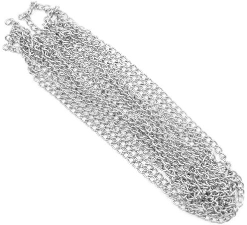 Zonadah Cadena de acero inoxidable 304 de 4 metros de longitud, eslabones de cadena resistentes de 1,5 mm de diámetro, eslabones soldados de acero galvanizado para puerta de valla y puertas de garaje