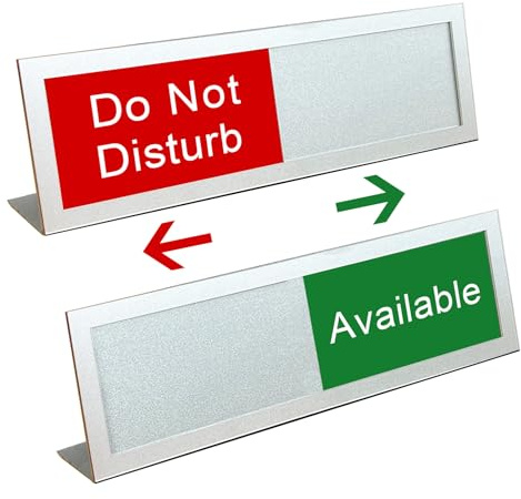 Schieberschild Do Not Disturb, Büro-Türschilder erhältlich und weg, Büroschreibtischschild, das andere wissen lässt, ob Sie verfügbar sind oder nicht, Acryl, 25,4 x 7,6 cm