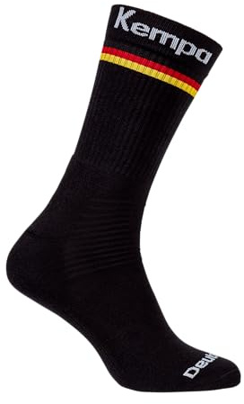 Kempa Unisex Team Ger Sport-Socken, Schwarz, 31-35 EU