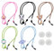 EHDWXVZM 5 cordons pour lunettes, 2 paires d'anneaux antidérapants, cordons de lunettes de soleil pour enfants, rouge, jaune, bleu, vert, violet, 28 cm