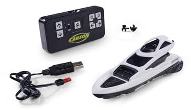 Carson 500108057 Nano Racer Yacht 2.4 GHz - Barco teledirigido, Barco RC, Barco teledirigido para niños y Adultos, Incluye Mando a Distancia