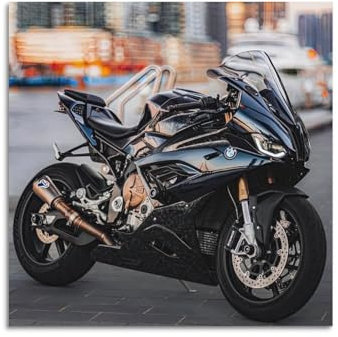 GTTHOK Sportbike Poster S1000RR Rennmotorrad, dekoratives Gemälde, Leinwand-Kunstbild, 40 x 40 cm