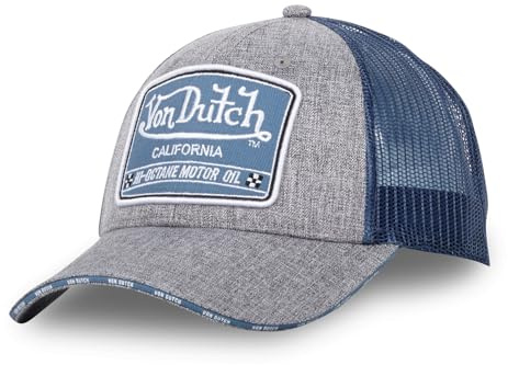 Von Dutch Kappe für Damen und Herren, Trucker-Kappe MIXED, verstellbar, hellgrau / blau, One size