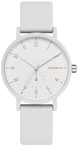 CIVO Uhr Damen Analog Silikon: Mode Damenuhr Quarz - Wasserdicht Uhr für Frauen Casual Weiß
