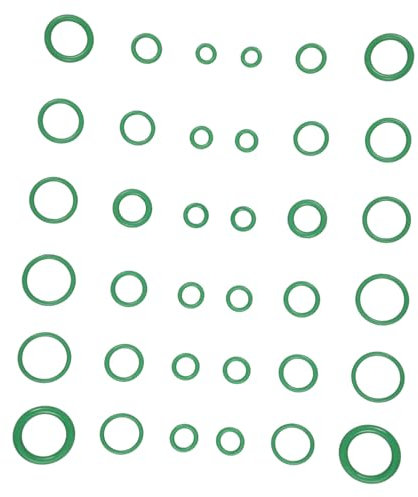 HAWILLOSCH O-Ringe Reparaturset Auto Klimaanlage 270 Stück Grüne Gummidichtungsringe Vielseitig Einsetzbar für Kompressor Motorrad Geräte Wasserhähne Waschbecken