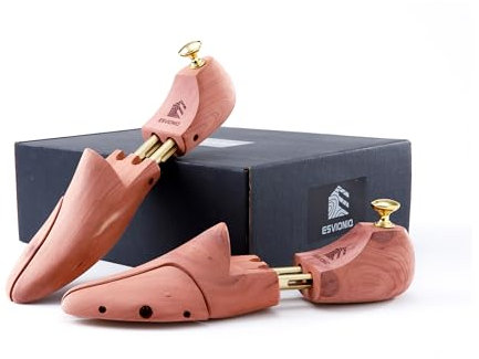 Esvioniq Cedar Shoe Tree with Twin Tubes Shoe Trees Sizes 3-14 Red Cedar Wooden Shoe Trees For Men And Women (1-Pack, UK 6.5-7.5)
