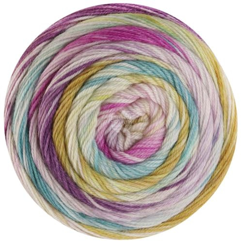 LANA GROSSA Meilenweit 100 Dusk | Sockenklassiker, bedruckt und waschmaschinenfest | Handstrickgarn aus 80% Schurwolle (Merino) & 20% Polyamid | 100g Wolle zum Stricken & Häkeln | 400m Garn FB6207