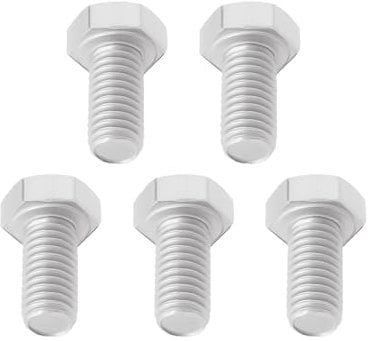 YINETTECH 5 Pezzi Bulloni Esagonali Per Decespugliatore M8 X 1,25 Filettatura Sinistra Lunghezza 16 Mm Filettatura Inversa Sinistra Bulloni Esagonali DIN933 In Acciaio Inossidabile