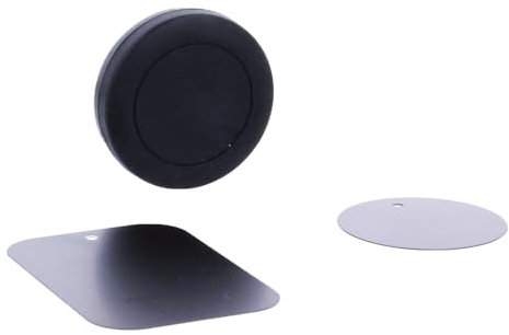 REY Soporte para Móvil de Imán, Adhesivo para Salpicadero del Coche, para Colgar Llaves… con 2 láminas Metálicas para Colocar el Smartphone