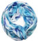 Gloop Loop Schlauchschal für Damen Schal Tuch seidig-luftig leicht mit buntem Muster Print (Blau 00959a1)