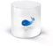 WD Lifestyle - Bicchiere in Vetro Borosilicato 250ml con Soggetto in Vetro Colorato Interno (Balena)