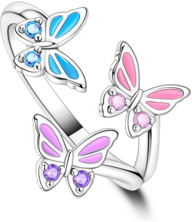 Verstellbare 925 Sterling Silber Ringe für Frauen - Elegante 5A CZ Dainty Hoop & Band Designs für Frauen, hypoallergene tägliche Tragen Schmuck mit Geschenktasche