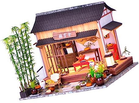 JOINPAYA 1 Ensemble Maquette de Maison de Style Chinois DIY de Jardin à Assembler Artisanat Éducatif pour Décoration Manuelle