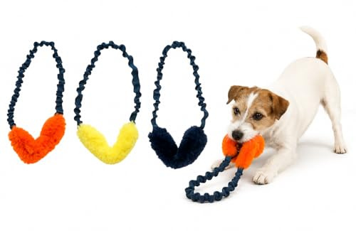 Flamingo Hundespielzeug – Fauxtra Ring Bungee Plüsch – elastischer Griff – Ø 25 cm – Keine Farbauswahl möglich