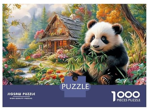 Gigantischer Panda 1000 Stück Dicke Karton Jigsaw Puzzle Für Erwachsene,Gartenhaus,Bildungsspiel Dekompression Spaß Gegenwart Aktivität Home Wanddekoration 70x50cm/1000pcs