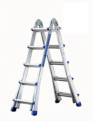 4x5 Aluminium Teleskopleiter Aluleiter Multifunktionsleiter Klappleiter Anlegeleiter