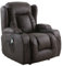 More4Homes CAESAR ELECTRIC AUTO RECLINER MASSAGE HEATED GAMING WING LOUNGE BONDED LEATHER CHAIR (Brown)