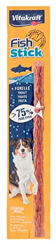 Vitakraft Fish Stick Leckerli für Hunde, Forellen, 15 g, 10 Stück