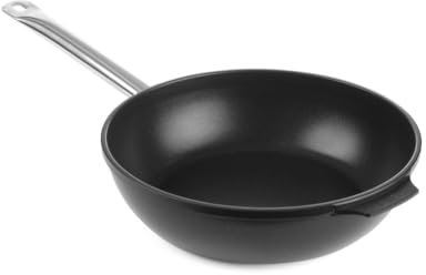 HENDI Bratpfanne, extra hoch, für alle Herdarten, ausser Induktion, Whitford® Xylan Antihaftbeschichtung, Geschirrspülmaschinengeeignet, Edelstahlgriff 18/10, Boden: ø225mm, Aluminium