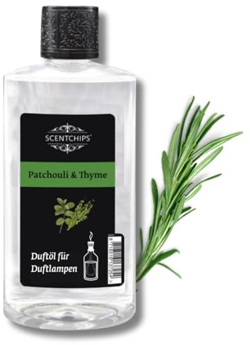 Scentchips® Duftöl Patchouli & Thymian – Aromaöl für Diffuser & Duftlampen – Raumduft & Parfümöl – Nachfüllflasche 475ml