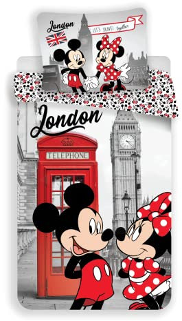 Mickey und Minnie London – Bettwäsche für Kinder – Bettbezug