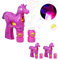 Relaxdays 3 x Einhorn Seifenblasenpistole, LED, batteriebetrieben, inkl. 6X Seifenblasen Flüssigkeit, Kinder & Erwachsene, pink