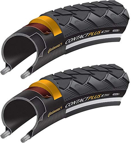 Continental 2X Reifen Contact Plus 28x1 5/8x1 1/8 37-622 Reflex schwarz Fahrrad