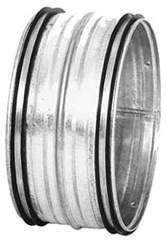 i-sells 100mm Metal Male Duct Coupling with Rubber Seal | Fits inside our range of galvanised spiral pipe and Kair plastic, Push-fit installation