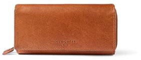 HOLZRICHTER Berlin Geldbörse Groß - Vintage Damen-Portemonnaie handgefertigt aus Premium-Leder - Cognac