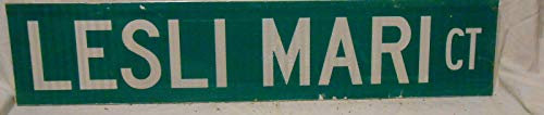 BDTS Cartello stradale vintage Lesli Mari Ct Green W bianco Letters Outdoor Indoor Street Sign 4x16 pollici