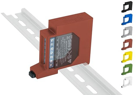 Hutschienenhalter/Adapter Single für Shelly 2.5 / EM DIN Rail bracket (35mm) (Rot)
