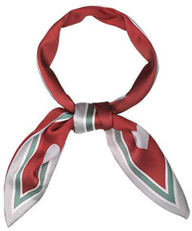 sourcing map Damen Skinny Ribbon Haarband Hals Schal Krawatte Herzdruck Stirnband Halstuch Rot Herz 86 x 10cm