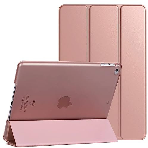 Per Apple iPad 9.7 2018 6 Gen A1954 A1893 Smart Magnetic Stand Case con accensione/spegnimento automatico (oro rosa)