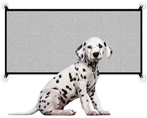 Uposao Hunde Türschutzgitter, Treppenschutzgitter Absperrgitter Tragbar Hundebarrieren Hundeschutzgitter Magic Gate Faltbar Hundeschutzgitter Absperrgitter für Haustier Hunde Katzen