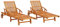 vidaXL 2X Madera Maciza de Acacia Tumbonas Hamaca Cama Salón Diván Asiento Piscina Playa Jardín Patio Terraza Balcón Exterior Muebles Decoración