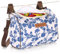 FifthStart Multipurpose Peg Bag - Heavy Duty & Waterproof - Peg Basket - Shoulder Strap, Waist Belt & Washing Line Clips -Versatile Clothes Peg Bag - Holds 300 Pegs (Solid Base, Blue Floral)