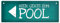 Pool links Metallschild XL