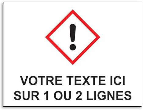 Plaque de signalisation Danger en aluminium personnalisable 20x15 cm