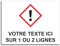Plaque de signalisation Danger en aluminium personnalisable 20x15 cm